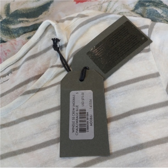 NWT All Saints Windle SS Crew Chalk/Mirage Blue Size Small - Picture 6 of 7